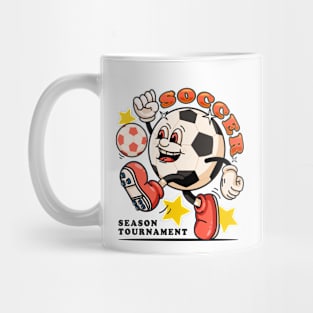 Soccer, retro soccer mascot character Mug